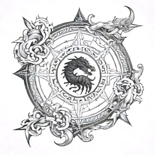 Leo sun, Scorpio moon, Sagittarius rising. tattoo design idea