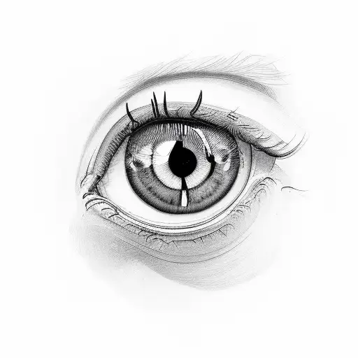 crying eyes tattoo design idea