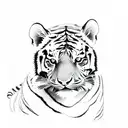 tiger climbing down a tree sleeve tattoo design idea