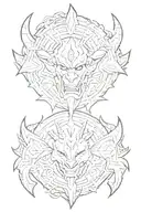 orc World of Warcraft horde symbol tattoo design idea