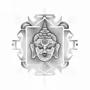 buda tattoo design idea
