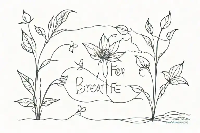 when I breathe I hope for light tattoo design idea