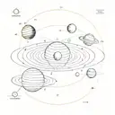 a diagram of the solar system tattoo design idea