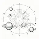 a diagram of the solar system tattoo design idea
