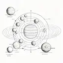a diagram of the solar system tattoo design idea