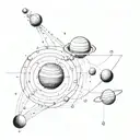 a diagram of the solar system tattoo design idea