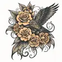 never give up tattoo design idea