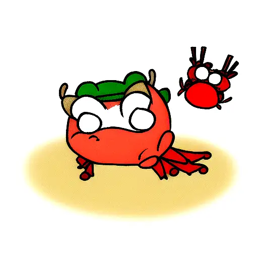 anime food toad crab tattoo design idea