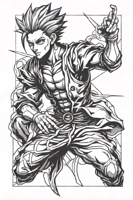 hisoka hunter x hunter tattoo design idea