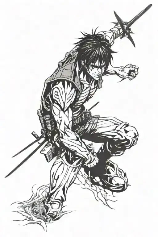 attac on titan eren yeager tattoo design idea