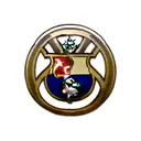 Mixing the Barcelona team logo half with the Real Madrid team logo half in one logo in a consistent artistic way and mix tattoo design idea