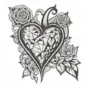Create a oldschool heart tattoo with the name Barry Dale in it. Its 3 or 4 inch tattoo for my left shin.  tattoo design idea