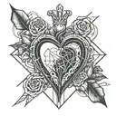 Create a oldschool heart tattoo with the name Barry Dale in it. Its 3 or 4 inch tattoo for my left shin.  tattoo design idea