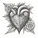 Create a oldschool heart tattoo with the name Barry Dale in it. Its 3 or 4 inch tattoo for my left shin.  tattoo design idea