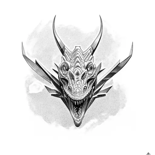 Lego pieces dino tattoo design idea