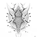 stingray with Samoan and Maori patterns tattoo design idea