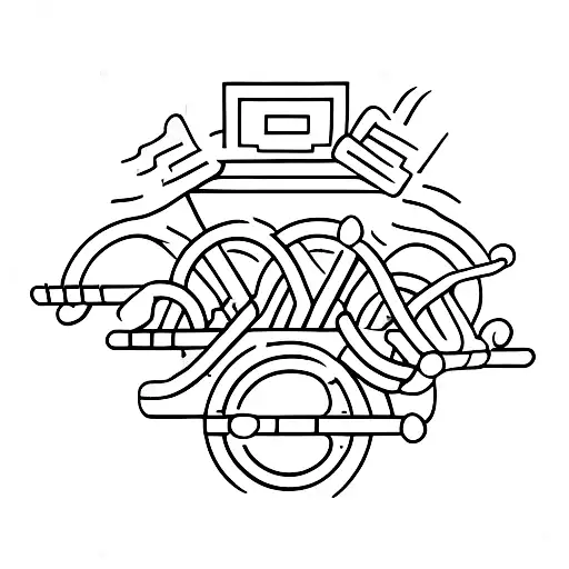 mom, dad, and three brothers holding hands in basketball jerseys, one of them holding a basketball tattoo design idea