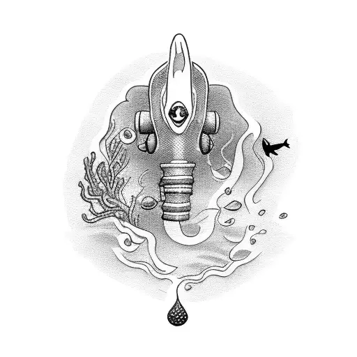 scuba diving  tattoo design idea