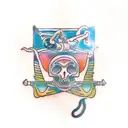 Dive instructor in yoga pose tattoo design idea