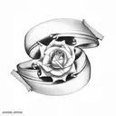 mandalla wrist tranquil and new start  tattoo design idea