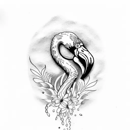flamingo tattoo design idea