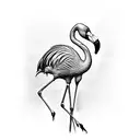 flamingo tattoo design idea