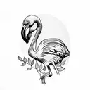 flamingo tattoo design idea