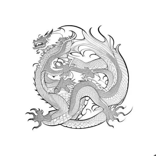  tiny dragon  tattoo design idea
