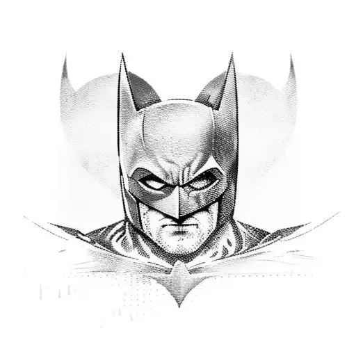 A computer circuit board shaped like the Batman logo tattoo design idea