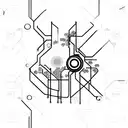 A computer circuit board shaped like the Batman logo tattoo design idea