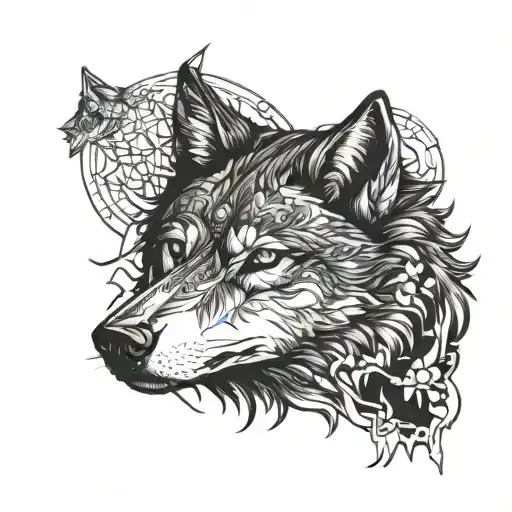 Wolf Spirit tattoo design idea