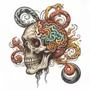 adhd brain tattoo design idea