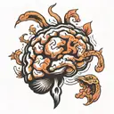 adhd brain tattoo design idea