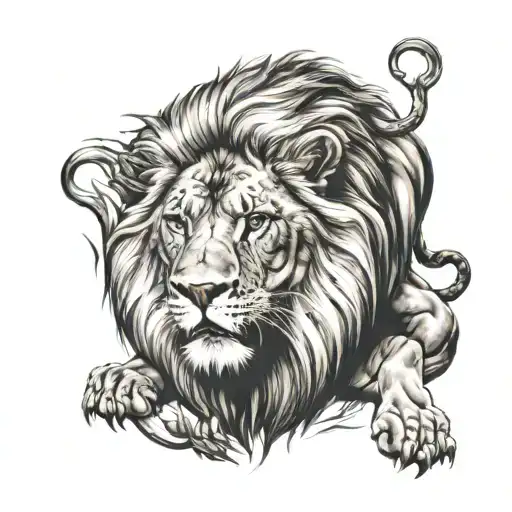 lion and article mamba mentality tattoo design idea