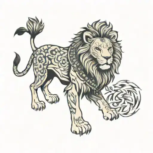 lion and article mamba mentality tattoo design idea