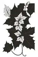 ivy leaves tattoo design idea