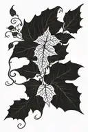 ivy leaves tattoo design idea