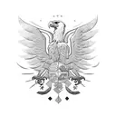 Combine the German eagle and the Philippines sun in a powerful and dynamic design tattoo design idea