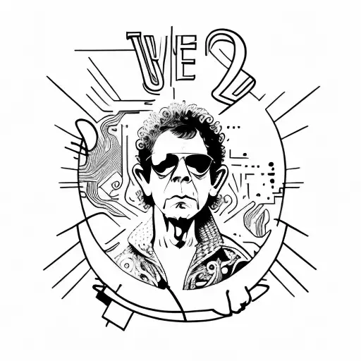 lou reed in the 80's tattoo design idea