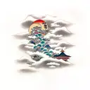 clouds japanese tattoo design idea