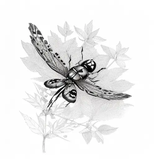 Rowan tree,fairy,hawk,ladybug,W.I.S.E. tattoo design idea
