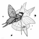 Rowan tree,fairy,hawk,ladybug,W.I.S.E. tattoo design idea