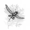 Rowan tree,fairy,hawk,ladybug,W.I.S.E. tattoo design idea