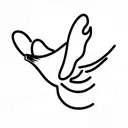 Waterfall in the mountains, peace dove,  tattoo design idea
