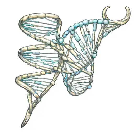 An Elixir of Helix DNA structure tattoo design idea