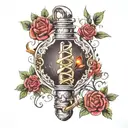 An Elixir of Helix DNA structure tattoo design idea