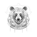 communist bear  tattoo design idea