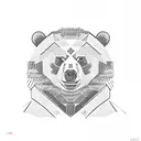 communist bear  tattoo design idea