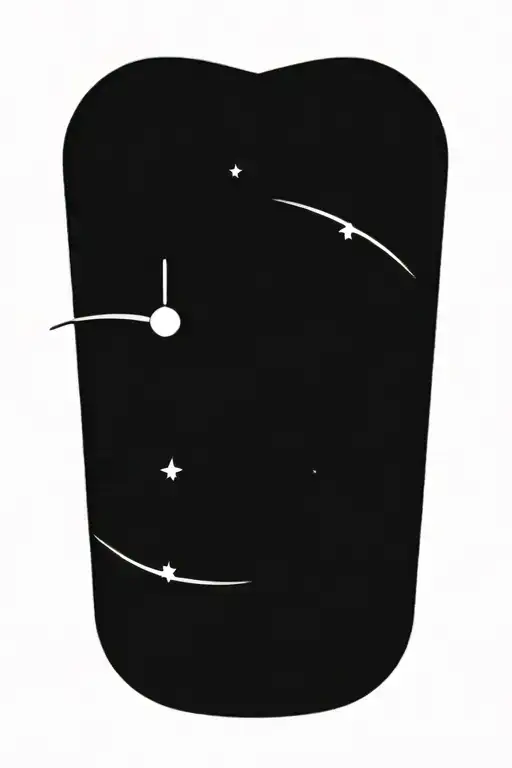 leo capricorn love you to the moon surrounded tattoo design idea