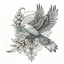 Design a tattoo incorporating elements from Fourth Wing, ACOTAR, Throne of Glass tattoo design idea